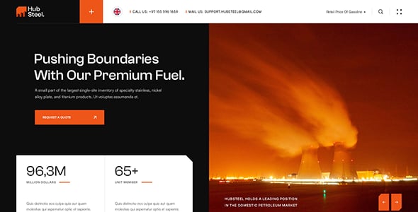 Hubsteel - Industrial & Factory WordPress Theme Hubsteel - Industrial & Factory WordPress Theme