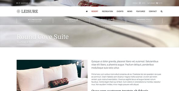 Hotel Leisure WordPress Theme Hotel Leisure WordPress Theme