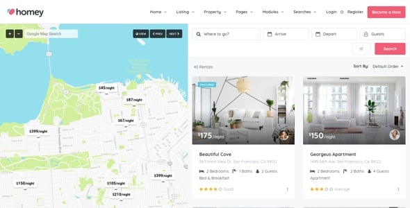 Homey - Booking and Rentals WordPress Theme Homey - Booking and Rentals WordPress Theme