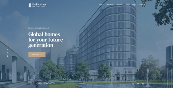 Rehomes - Real Estate Group WordPress Theme Rehomes - Real Estate Group WordPress Theme