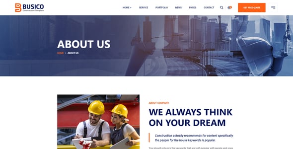 Busico - Construction & Architecture Xd Template.