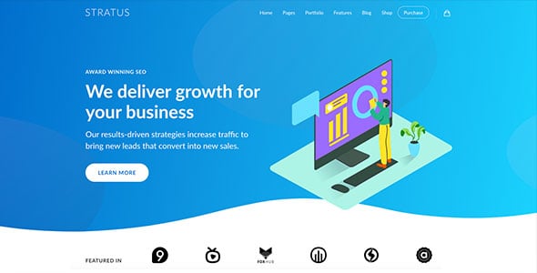 App, SaaS & Software Startup Tech Theme - Stratus