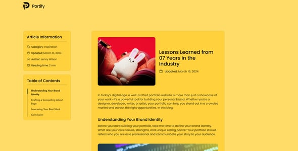 Portify - Personal Portfolio Next JS  Template