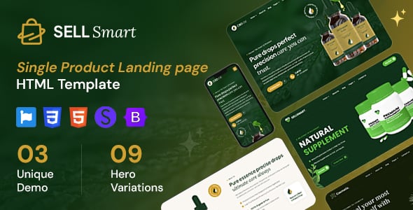 Sellsmart - Single Product Landing page HTML Template