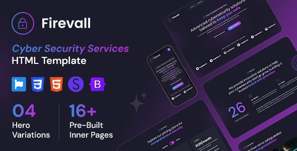 Firevall - Cyber Security Services HTML Template