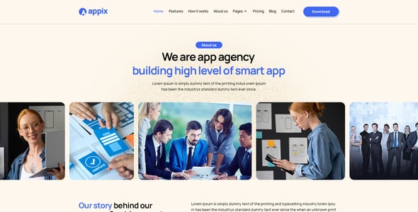 APPIX - Mobile App Landing Page Responsive HTML Template
