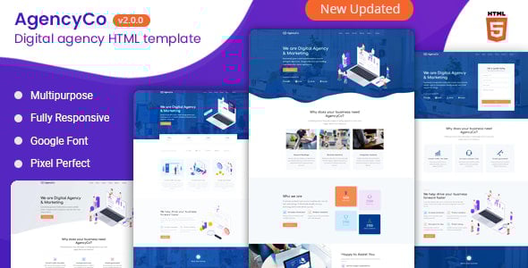 AgencyCo - Digital Agency and Marketing Template AgencyCo - Digital Agency and Marketing Template