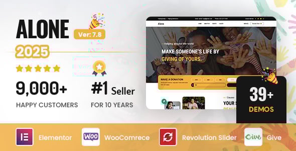 Alone – Charity Multipurpose Non-profit WordPress Theme Alone – Charity Multipurpose Non-profit WordPress Theme