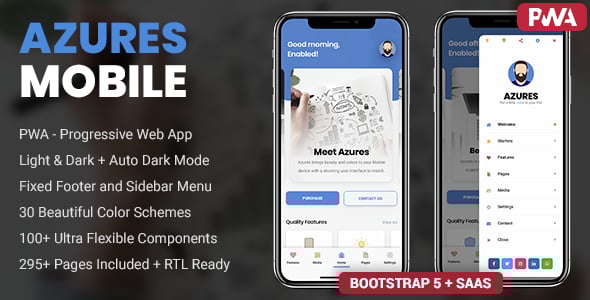 Azures Mobile Template & PWA Azures Mobile Template & PWA