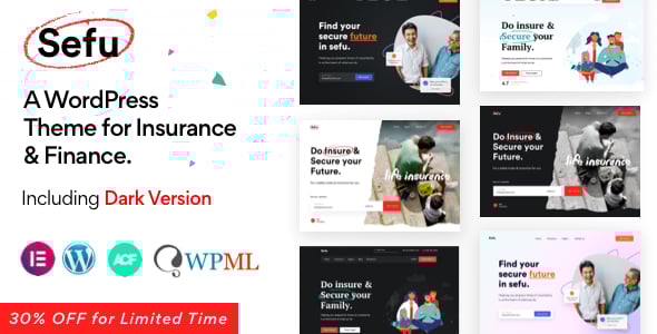 Sefu - Insurance & Finance WordPress Theme Sefu - Insurance & Finance WordPress Theme