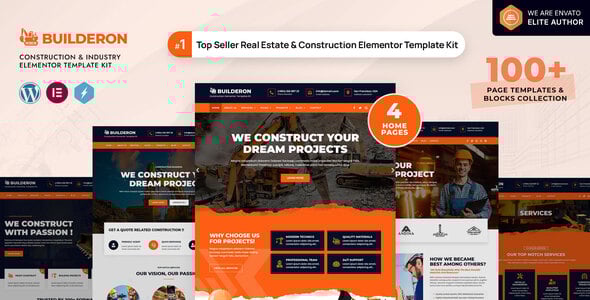 Builderon – Construction And Industry Elementor Template Kit