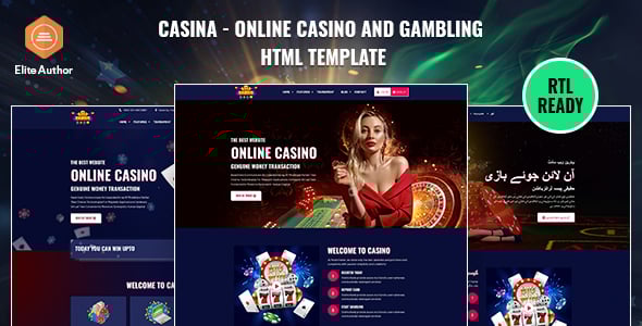 Casina - Online Casino And Gambling HTML Template