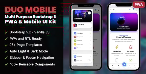Duo - PWA Mobile Kit Duo - PWA Mobile Kit