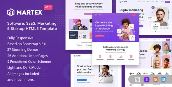 Martex - Software, SaaS & Startup HTML5 Template Martex - Software, SaaS & Startup HTML5 Template