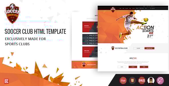 Soccer Club | Sports Agency HTML Template