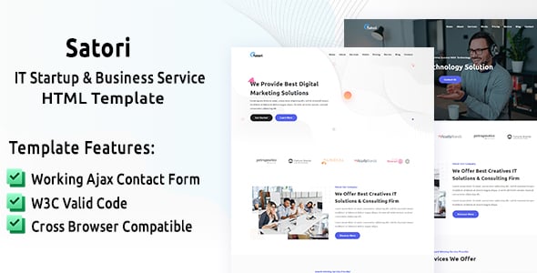 Satori - IT Startup & Business Service HTML Template Satori - IT Startup & Business Service HTML Template