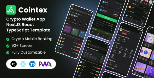 Cointex - Crypto Wallet Mobile TypeScript & NextJS PWA Cointex - Crypto Wallet Mobile TypeScript & NextJS PWA