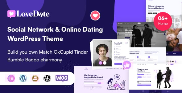 LoveDate - Social Dating Network WordPress Theme LoveDate - Social Dating Network WordPress Theme