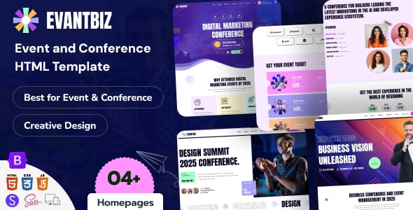 Evantbiz - Conference & Events HTML Template