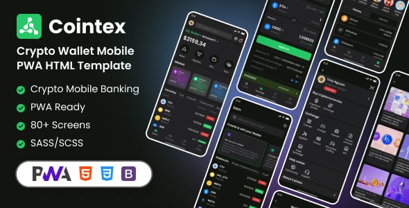 Cointex | Crypto Wallet Mobile PWA HTML Template Cointex | Crypto Wallet Mobile PWA HTML Template