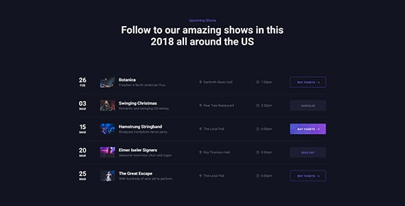 Slide - Music WordPress Theme
