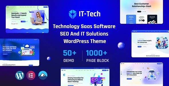 IT-Tech – Technology Business, IT Solutions & SaaS Software WordPress Theme.