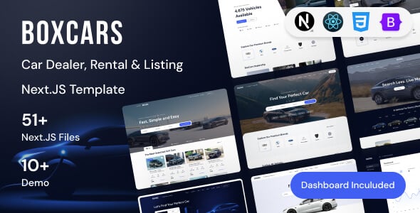 Boxcar- Car Dealer, Rental & Listing React NextJs Template Boxcar- Car Dealer, Rental & Listing React NextJs Template