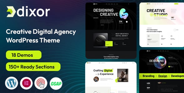 Dixor – Creative Digital Agency WordPress Theme