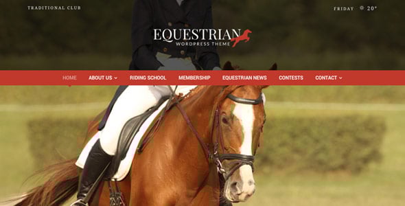 Equestrian - Horses and Stables WordPress Theme Equestrian - Horses and Stables WordPress Theme