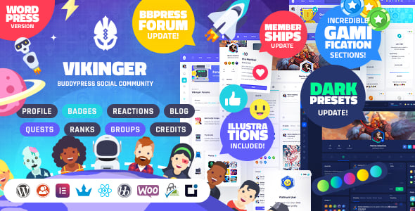 Vikinger - BuddyPress and GamiPress Social Community - WordPress Theme Vikinger - BuddyPress and GamiPress Social Community - WordPress Theme