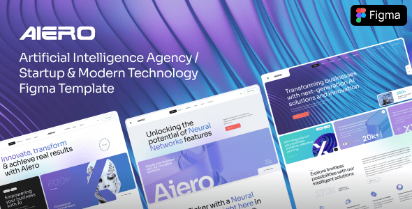 Aiero | Artificial Intelligence & Technology Figma Template