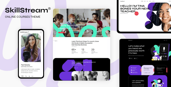 SkillStream - Online Courses and Education WordPress Theme