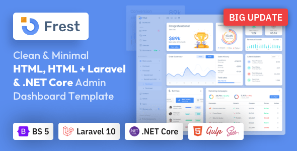 Frest - Bootstrap 5 HTML, Laravel  & Asp.Net Admin Dashboard Template Frest - Bootstrap 5 HTML, Laravel  & Asp.Net Admin Dashboard Template