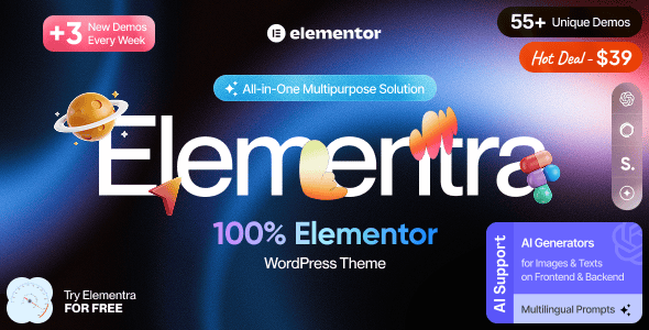 Elementra - 100% Elementor WordPress Theme Elementra - 100% Elementor WordPress Theme