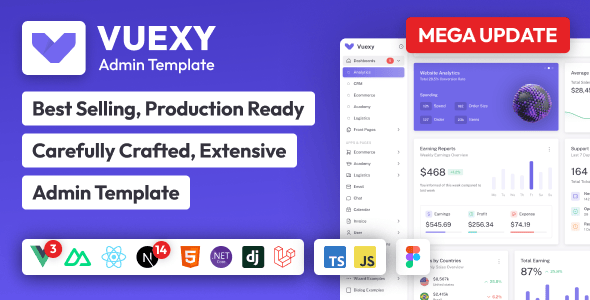 Vuexy - Vuejs, Nuxt, Next.js, HTML, Laravel, Asp.Net & Django Admin Dashboard Template Vuexy - Vuejs, Nuxt, Next.js, HTML, Laravel, Asp.Net & Django Admin Dashboard Template