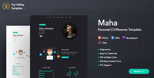 Maha CV/Resume - HTML template