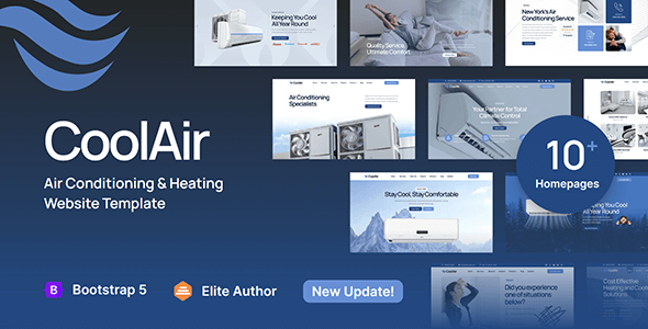 Air Conditioning & Heating HVAC Website Template - CoolAir Air Conditioning & Heating HVAC Website Template - CoolAir