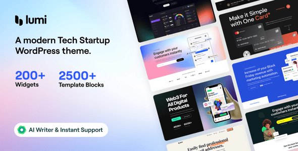 Lumi - Tech Startup WordPress Theme Lumi - Tech Startup WordPress Theme