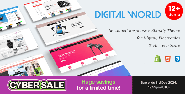 Digital World - Sectioned Responsive Shopify Theme for Electronics & Hi-Tech Store Digital World - Sectioned Responsive Shopify Theme for Electronics & Hi-Tech Store