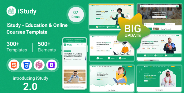 Education & Online Courses Template | iStudy