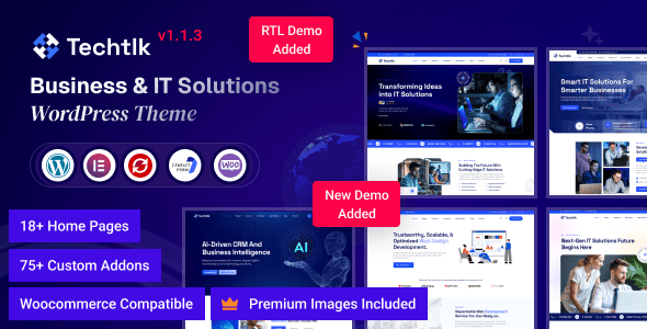 Techtlk – Business & IT Solutions WordPress Theme