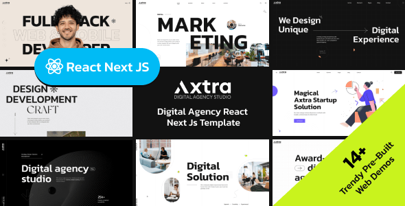 Axtra | Digital Agency React Nextjs Template