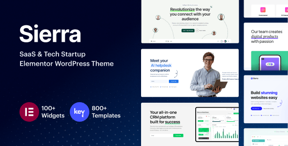 Sierra - SaaS & Tech Startup Elementor WordPress Theme Sierra - SaaS & Tech Startup Elementor WordPress Theme