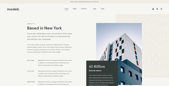 Modeli - Architecture and Engineering Adobe XD Template