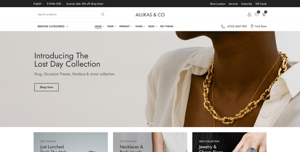 Alukas - Modern Jewelry Store WordPress Theme Alukas - Modern Jewelry Store WordPress Theme