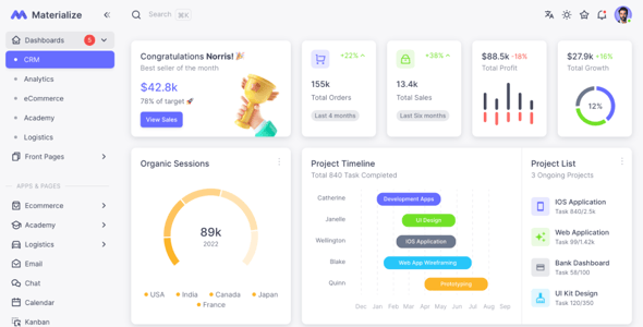 Materialize - Next.js, Vuejs, Nuxt, HTML, Laravel, Django, Asp.Net Material Design Admin Template Materialize - Next.js, Vuejs, Nuxt, HTML, Laravel, Django, Asp.Net Material Design Admin Template