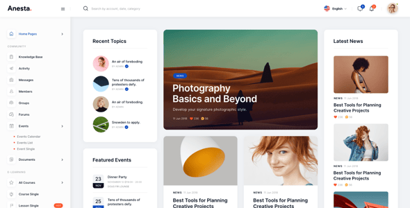 Anesta - Intranet, Extranet, Community and BuddyPress WordPress Theme Anesta - Intranet, Extranet, Community and BuddyPress WordPress Theme