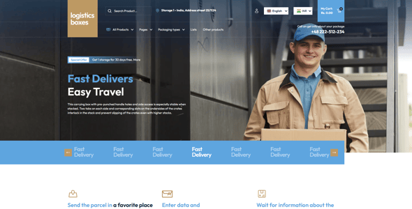 Logistics Boxes - Transport Shopify 2.0 Theme