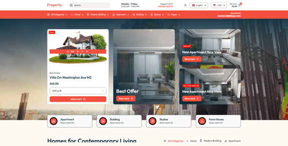 Property - Apartment Complex Shopify 2.0 Store