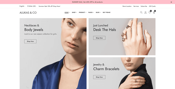 Alukas - Modern Jewelry Store WordPress Theme Alukas - Modern Jewelry Store WordPress Theme